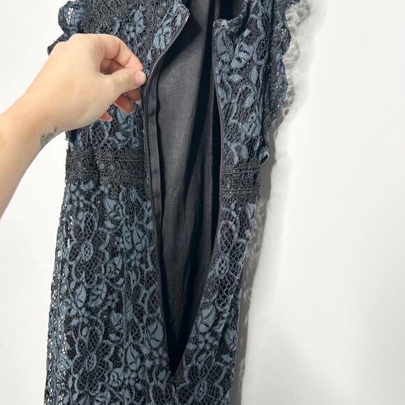 ZARA Lace Holiday Dress Womens Large Special Occasion Wedding Guest Elegant Chic - Picture 5 of 11